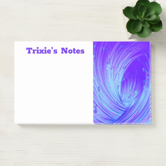 Abstract purple pink Enchanted Garden  Post-it Notes (Office)