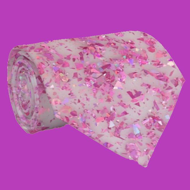 Abstract Purple Pink Glitter Colourful Neck Tie (Creator Uploaded)