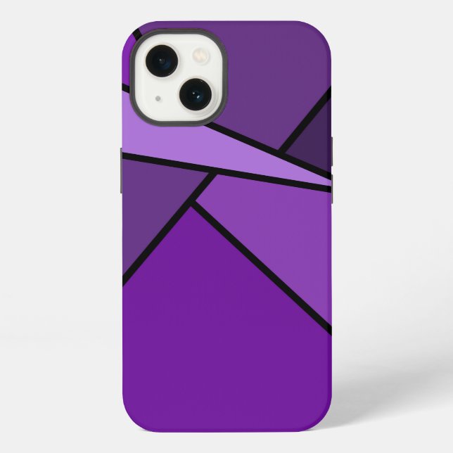 Abstract Purple Polygons Battery Case (Back)