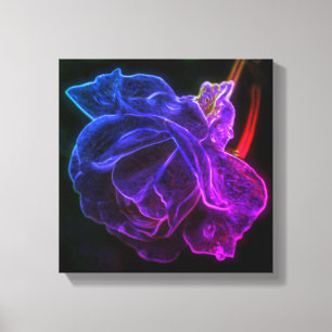 Abstract Purple Rose Fantasy Flower Art Canvas Print