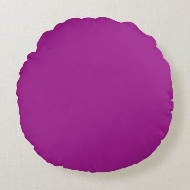 Abstract purple Solid Plain Color Round Cushion (Front)