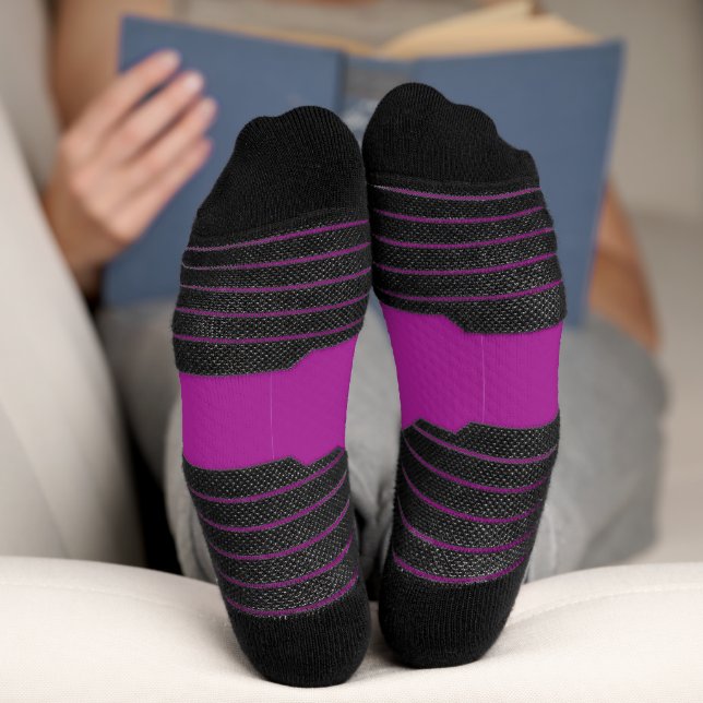 Abstract purple Solid Plain Color Socks (Bottom)