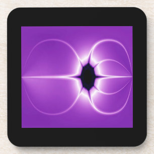 Abstract Purple Spider Fractal Coaster