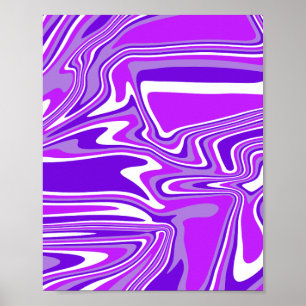 Abstract Purple Swirl Pattern Poster