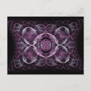 Abstract Purple Swirls Fractal Art Design Gifts Postcard