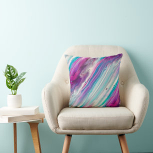 Abstract Purple Teal Cushion
