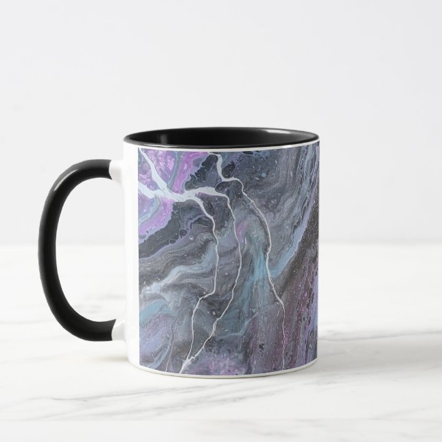 Abstract Purple & Teal Flow Mug (Left)