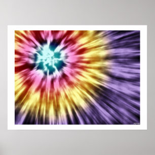 Abstract Purple Tie Dye Poster