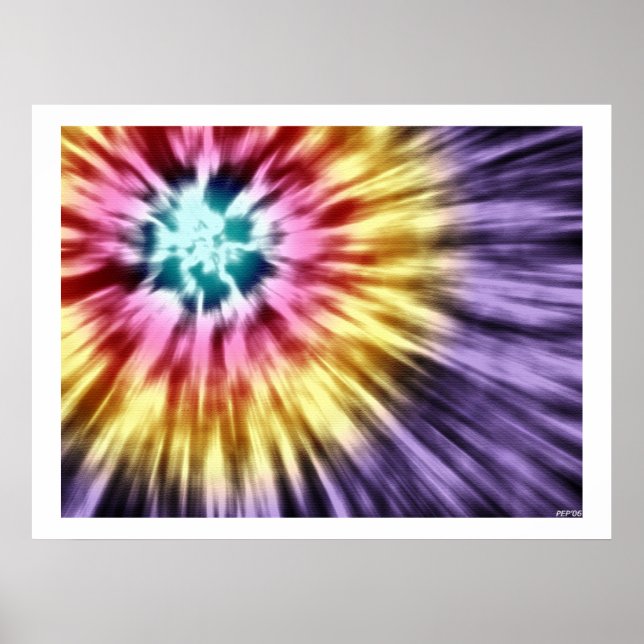 Abstract Purple Tie Dye Poster (Front)