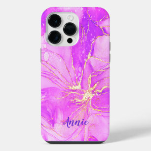ABSTRACT PURPLE WATER COLOR PERSONALIZED iPhone 14 PRO MAX CASE