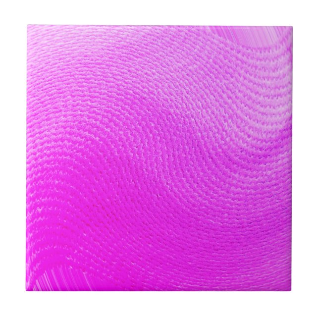 Abstract Purple Waves Cersmic Tile (Front)