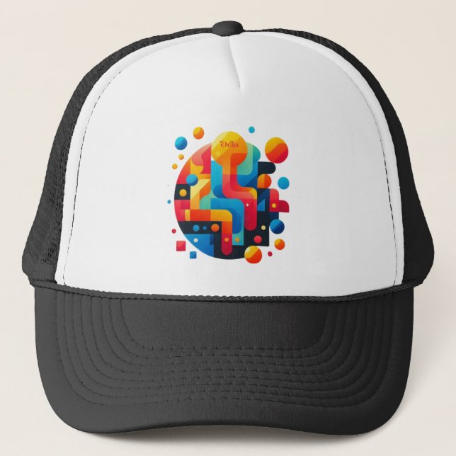 Abstract Puzzle Trucker Hat (Front)