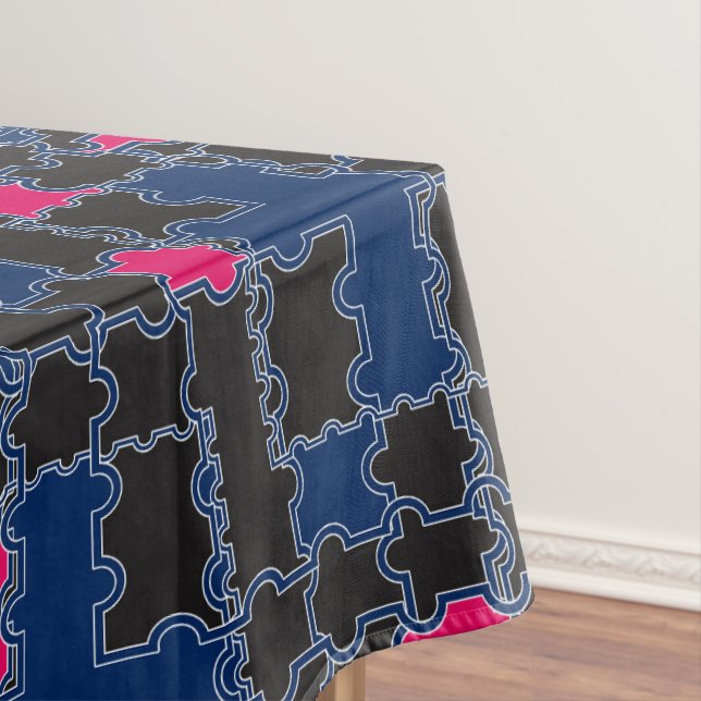 Abstract puzzles pieces elements patchwork geometr tablecloth (In Situ)
