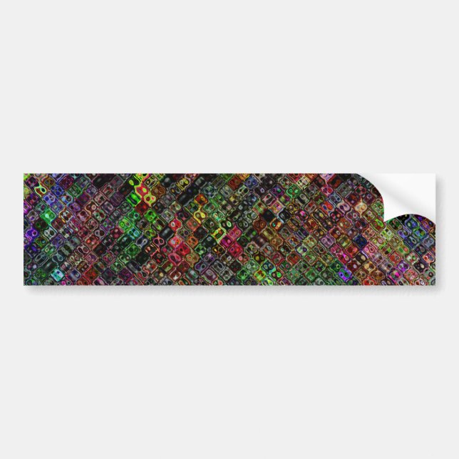 Abstract Quilt Bumper Sticker (Front)
