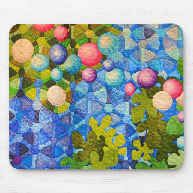 abstract quilt pattern mouse mat (Front)