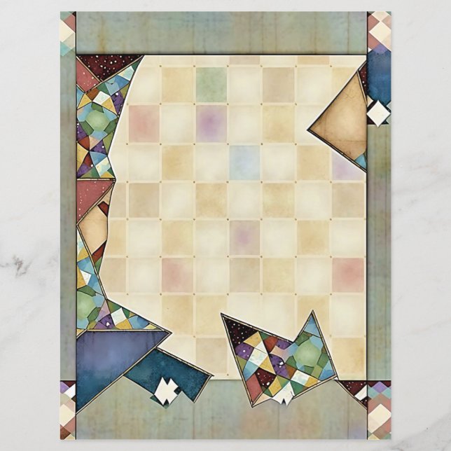 Abstract Quilt Scrapbook Paper (Front)