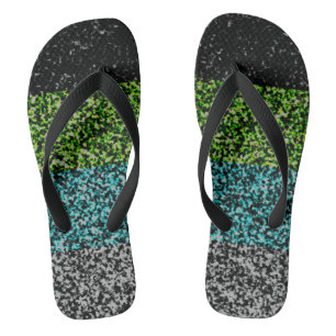 Abstract Quioromantic Pride Flag Flip Flops