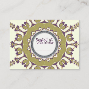 Abstract  Quirky Tulip Circle Table Place Card