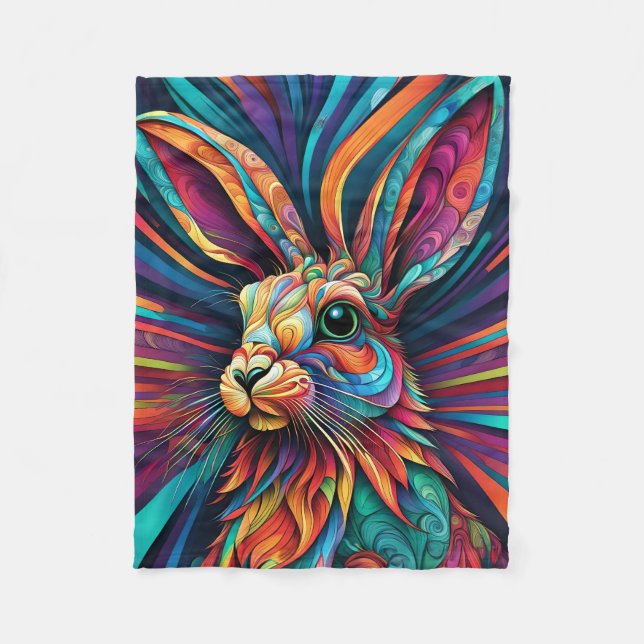 ABSTRACT RABBIT BLANKET (Front)