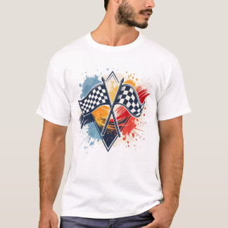 Abstract Racing Flag Graphic for T-Shirts