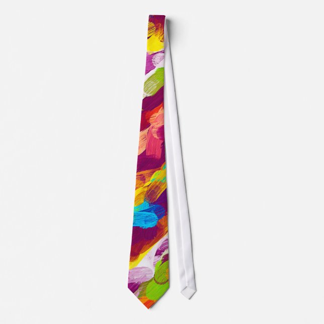 Abstract Radial Pastel Pattern #3 Tie (Front)