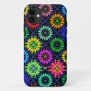Abstract Radiant Flowers with Surreal Blooms iPhone 11 Case