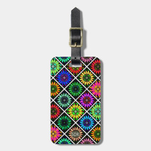 Abstract Radiant Flowers with Surreal Blooms Luggage Tag
