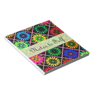 Abstract Radiant Flowers with Surreal Blooms Notepad