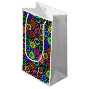 Abstract Radiant Flowers with Surreal Blooms Small Gift Bag