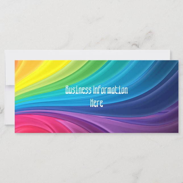 Abstract Rainbow 2012 Calendar Bookmark Rack Card (Front)