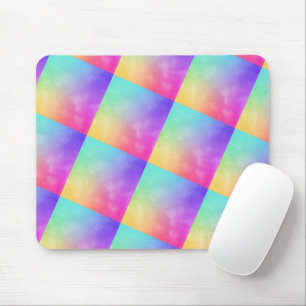 Abstract Rainbow Angled Design Mouse Mat