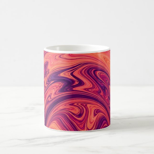 Abstract Rainbow Arc Sunset Orange Coffee Mug (Center)