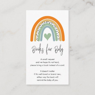 Abstract Rainbow Baby Boy Books for Baby Enclosure Card