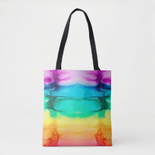 Abstract rainbow colorful background, wallpaper. tote bag