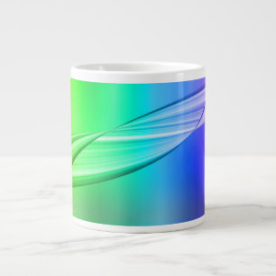 Abstract Rainbow Colors Banner Large Coffee Mug
