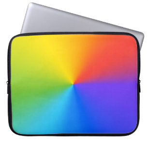 Abstract Rainbow Colour Shade Background Laptop Sleeve