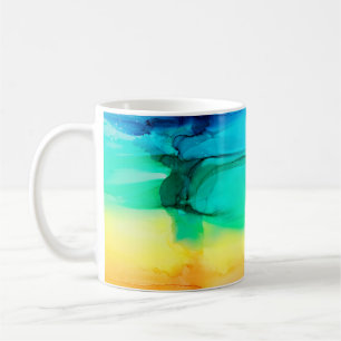 Abstract rainbow colourful background, wallpaper. coffee mug
