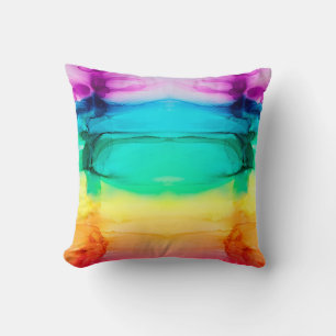 Abstract rainbow colourful background, wallpaper.  cushion