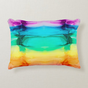 Abstract rainbow colourful background, wallpaper. decorative cushion