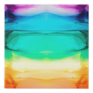 Abstract rainbow colourful background,  wallpaper. faux canvas print