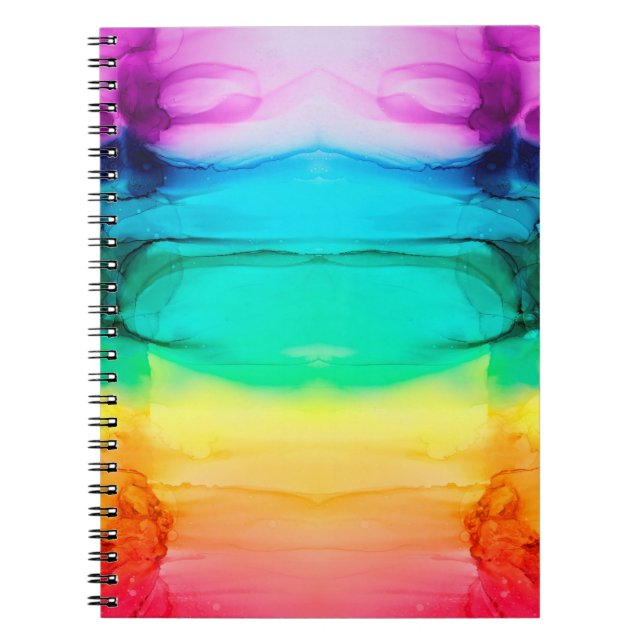 Abstract rainbow colourful background,  wallpaper. notebook (Front)