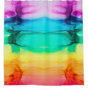 Abstract rainbow colourful background,  wallpaper. shower curtain