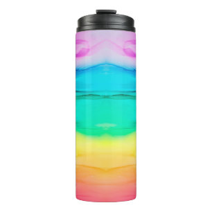 Abstract rainbow colourful background, wallpaper.  thermal tumbler