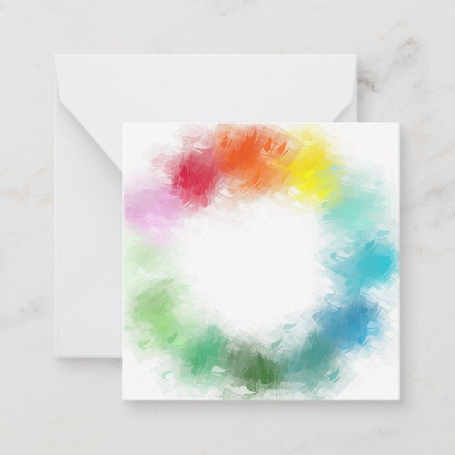 Abstract Rainbow Colours Custom Elegant Template (Front)
