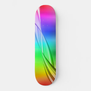 Abstract Rainbow Colours Design Skateboard