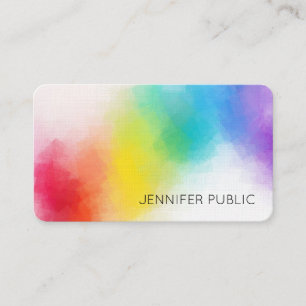 Abstract Rainbow Colours Elegant Template Modern Business Card