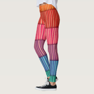 Abstract rainbow colours leggings
