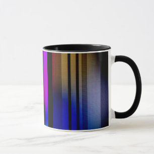 Abstract Rainbow Colours on Black Background Mug