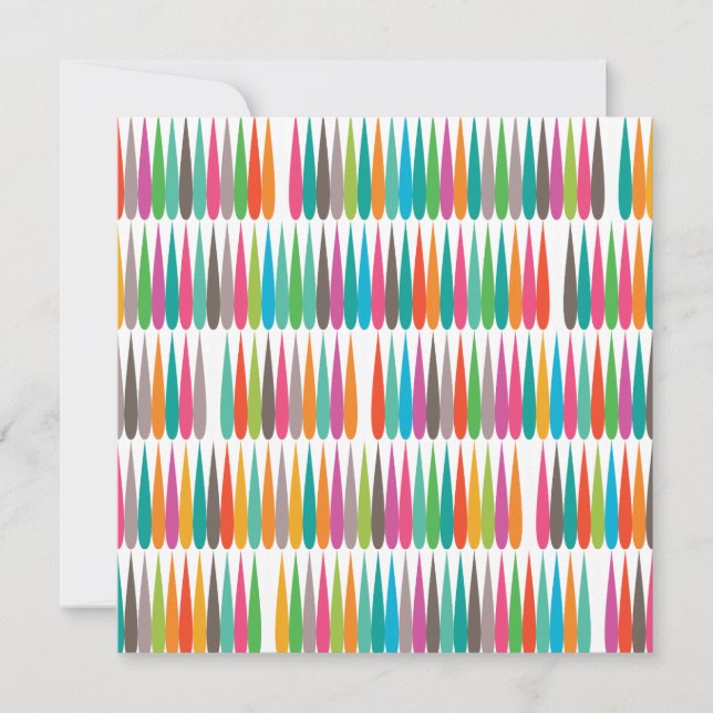 Abstract rainbow drops colourful modern pattern  (Front)