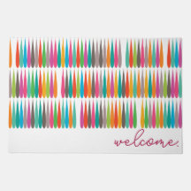Abstract rainbow drops pattern modern Welcome 